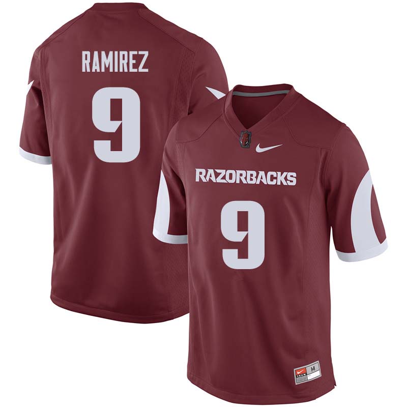 Men #9 Santos Ramirez Arkansas Razorback College Football Jerseys Sale-Cardinal
